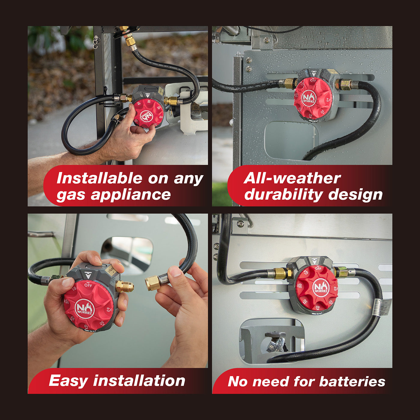 Camo GAS Grill Shut Off Timer for BBQ w/ Flared Assembly Easy Install